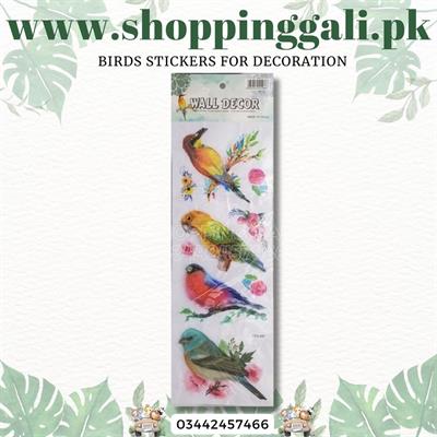 BIRDS STICKERS ( PACK OF 4 STICKERS DESIGN 1 )