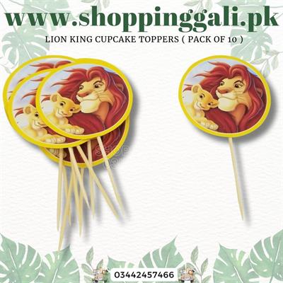 THE LION KING THEME CUPCAKE TOPPER - PACK OF 10 CUPCAKE TOPPERS - LION KING CUPCAKE TOPPERS