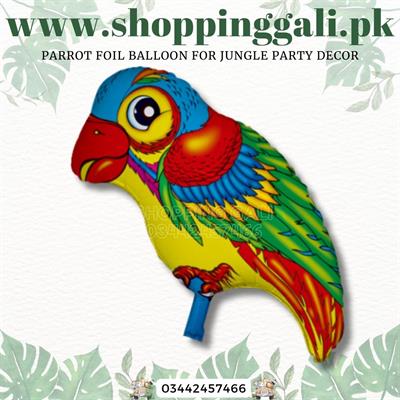 PARROT FOIL BALLOON PERFECT FOR JUNGLE THEME PARTY DECORATION ( 40 CM X 66 CM )