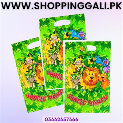 JUNGLE THEME GOODY BAG - PACK OF 10 GOODY BAGS - JUNGLE THEME GOODY BAGS