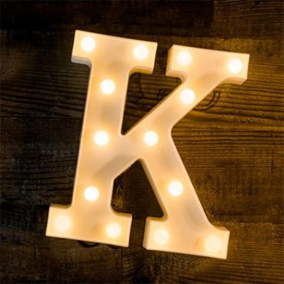 K LED ALPHABET - BATTERY OPERATED LED LETTERS FOR TABLE DECORATION