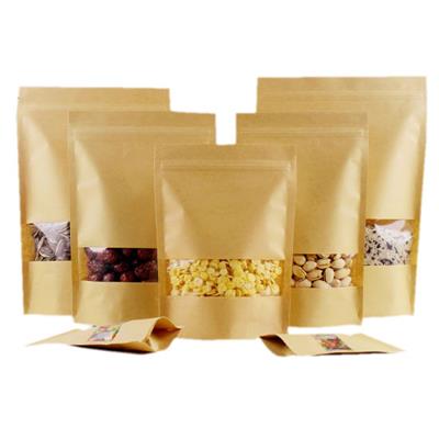 KHAKI COLOR PAPER BAG FOOD GRADE ZIPLOCK BAGS PACK OF 10 ( 7.9 INCH HEIGHT X 4.2 INCH WIDTH )