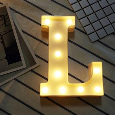 L LED ALPHABET - BATTERY OPERATED LED LETTERS FOR TABLE DECORATION