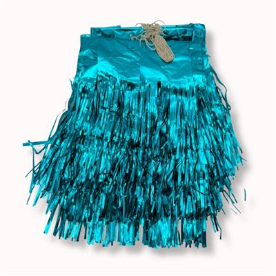 LIGHT BLUE COLOR 9-INCH FOIL FRINGE CURTAIN FOR PARTIES & EVENTS