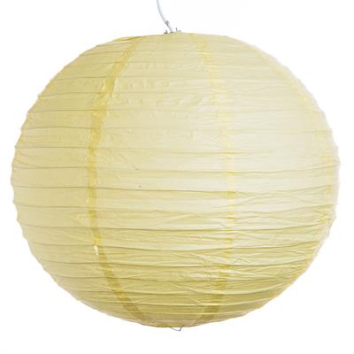 LIGHT YELLOW COLOR PAPER LANTERNS 12 INCH SIZE ( 2 PAPER LANTERN )