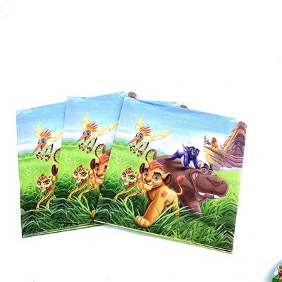 Lion King Theme Napkins - Tissue Paper - Green Color - Pack Of 10 Napkins
