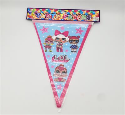 LOL SURPRISE PARTY FLAGS BANNER ( PACK OF 10 BUNTINGS )