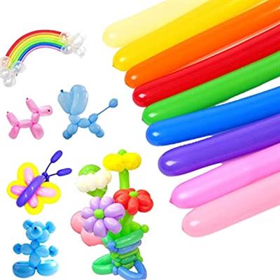 LONG SHAPE BALLOONS PACK OF 100 TWISTING BALLOON IN MULTI COLORS