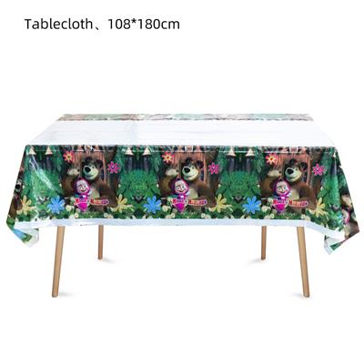 MASHA AND THE BEAR TABLE COVER ( 108 CM X 180 CM )