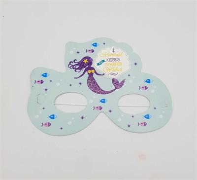 MERMAID THEME PAPER MASKS ( PACK OF 10 PAPER MASKS )