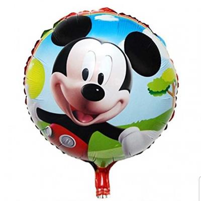 MICKEY MOUSE FOIL BALLOON - MICKEY MOUSE THEME FOIL BALLOONS - 18 INCH ROUND SHAPE FOIL BALLOONS - MICKEY MOUSE BIRTHDAY PARTY BALLOONS DECORATION