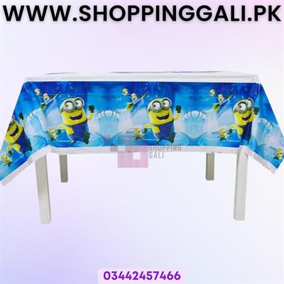 MINIONS TABLE COVER - PLASTIC TABLECLOTH - MINIONS THEME TABLE COVER - 108 CM X 180 CM