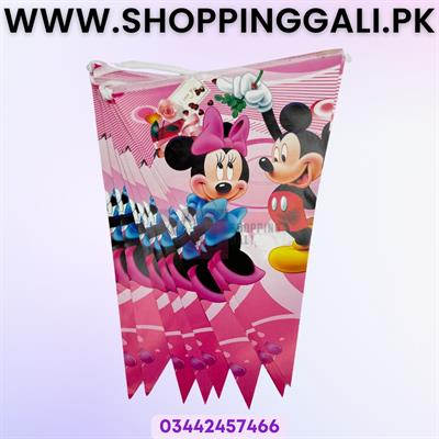 MICKEY MOUSE MINNIE MOUSE BUNTINGS ARE PERFECT FOR PARTY DECORATION - PACK OF 10 BUNTINGS