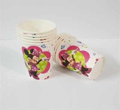 MINNIE MOUSE THEME PAPER CUPS - PACK OF 10 PAPER CUPS - MINNIE MOUSE CUPS