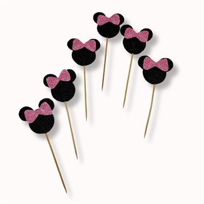 MINNIE TAKES THE CAKE! 6-PACK MINNIE MOUSE CUPCAKE TOPPERS FOR SWEET CELEBRATIONS