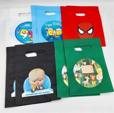 DIFFERENT CHARACTERS FABRIC BAGS ( PACK OF 10 )