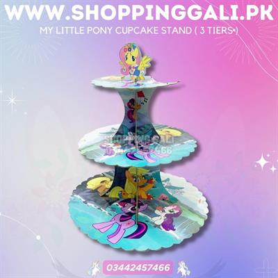 MY LITTLE PONY CUPCAKE STAND 3 TIERS CUPCAKE STAND FOR TABLE DECORATION