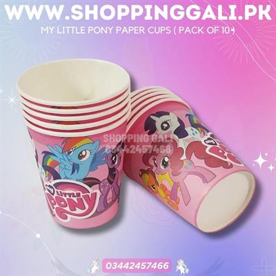 MY LITTLE PONY PAPER CUPS ( PACK OF 10 PAPER CUPS )