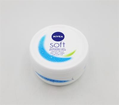 NIVEA SOFT REFRESHINGLY SOFT MOISTURIZING CREAM ( FOR FACE , BODY AND HANDS )