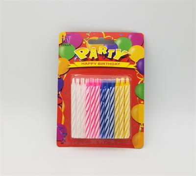 Multicolors Candles - 3 Inch Size Candles - Cake Decoration Candles - Multi Colors - Pack Of 24 Candles