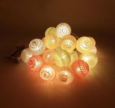 MULTICOLORS LED BALLS FAIRY LIGHTS FOR ROOM DECORATION BATTERY OPERATED ( 20 LED BALLS )