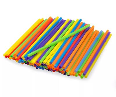 MULTICOLORS STRAWS ( PACK OF 100 PLASTIC STRAWS )