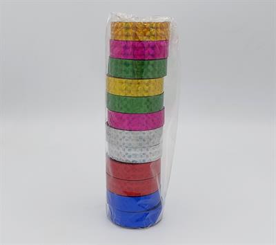 MULTICOLORS STICKER TAPE FOR DECORATION DESIGN 1 ( PACK OF 12 )