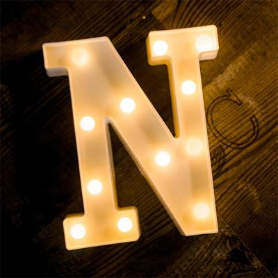 N LED ALPHABET - BATTERY OPERATED LED LETTERS FOR TABLE DECORATION