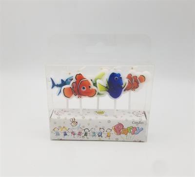 FINDING NEMO CANDLE - PACK OF 5 CANDLES - FINDING NEMO THEME CANDLE FOR CAKE DECORATION