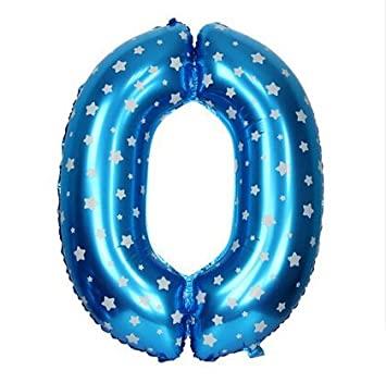 0 NUMBER FOIL BALLOON IN BLUE COLOR ( 16 INCH IN SIZE )