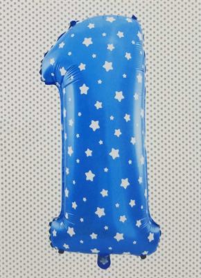 1 NUMBER FOIL BALLOON IN BLUE COLOR ( 16 INCH IN SIZE )