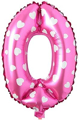 0 NUMBER FOIL BALLOON IN PINK COLOR ( 16 INCH IN SIZE )