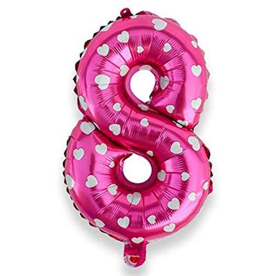 8 NUMBER FOIL BALLOON IN PINK COLOR ( 16 INCH IN SIZE )