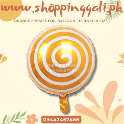 LOLLIPOP FOIL BALLOON IN ORANGE COLOR ( 18 INCH SIZE )