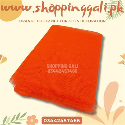 BRIGHT ORANGE NET ROLL FOR GIFT DECORATION BASKET DECORATION AND BOX DECORATION