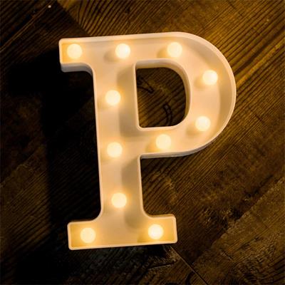 P LED ALPHABET - BATTERY OPERATED LED LETTERS FOR TABLE DECORATION