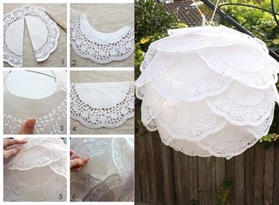 WHITE COLOR ROUND SHAPE LACE PAPER DOILIES 25 PCS ( 4.5 INCH IN SIZE )