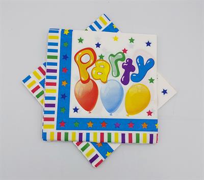 MULTICOLORS PARTY NAPKINS ( PACK OF 20 TISSUE PAPER )