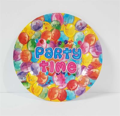 PARTY TIME PAPER PLATES IN MULTICOLORS ( PACK OF 10 PAPER PLATES )