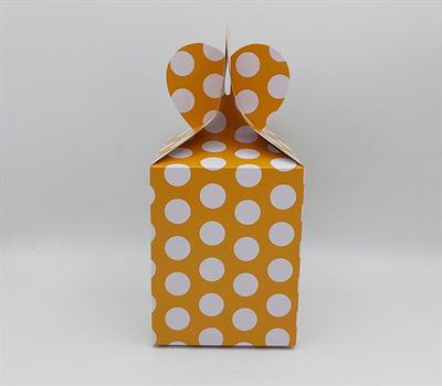 PEACH POLKA DOT GOODY BOXES ( PACK OF 10 GIFT BOX )