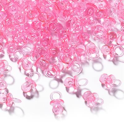 PINK COLOR MINI PACIFIER PROPS FOR BOX DECORATION ( PACK OF 50 PCS )