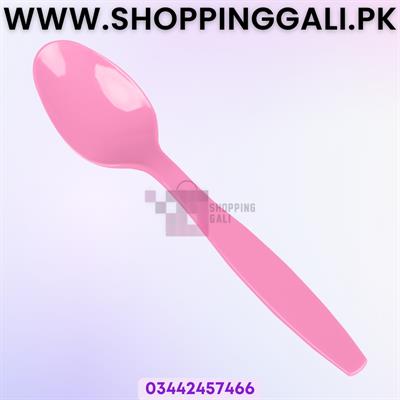 PINK COLOR SPOONS - PACK OF 20 SPOONS - PINK THEME PARTY TABLEWARE