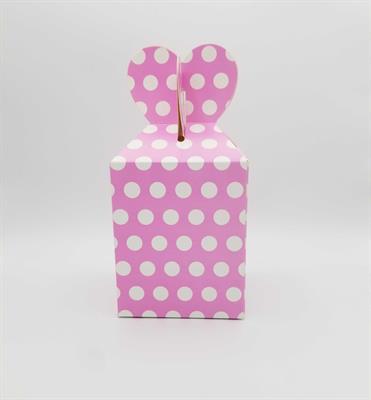 BABY PINK POLKA DOT GOODY BOX - PACK OF 10 GOODY BOX - PINK POLKA DOT GOODY BOX