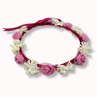 BLOSSOM LIKE ROYALTY! PINK & WHITE FLOWER TIARA FOR A FAIRYTALE LOOK