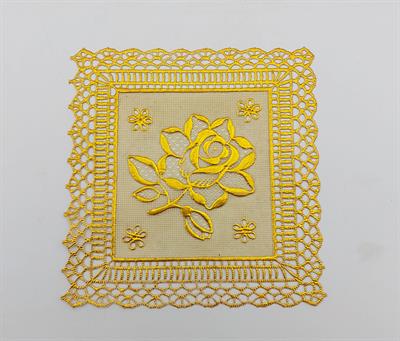 GOLDEN DOILIES FOR TEA CUPS ( PACK OF 6 )