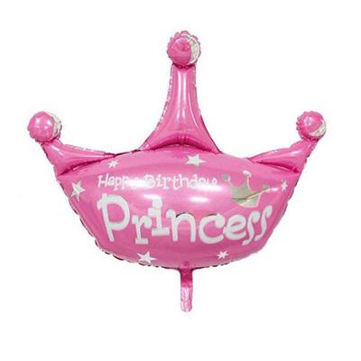 PRINCESS CROWN FOIL BALLOON IN PINK COLOR ( 82 CM X 75 CM )