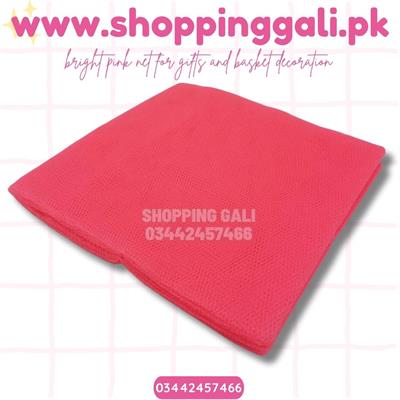 BRIGHT PINK NET ROLL FOR GIFT DECORATION BASKET DECORATION AND BOX DECORATION