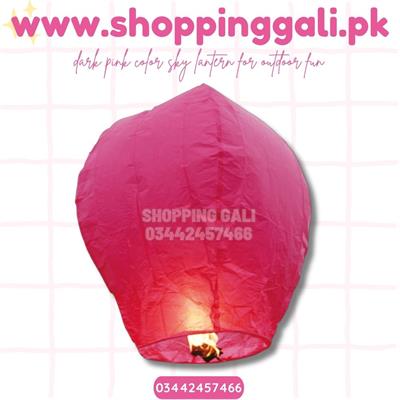 PINK COLOR SKY LANTERN FLYING WISH LANTERNS FOR OUTDOOR ACTIVITY ( PACK OF 3 )