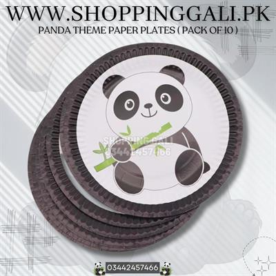 PANDA PAPER PLATES ( PACK OF 10 PAPER PLATES )