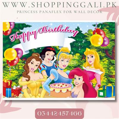 PRINCESS BIRTHDAY PARTY BANNER ( 36 INCHES X 24 INCHES )